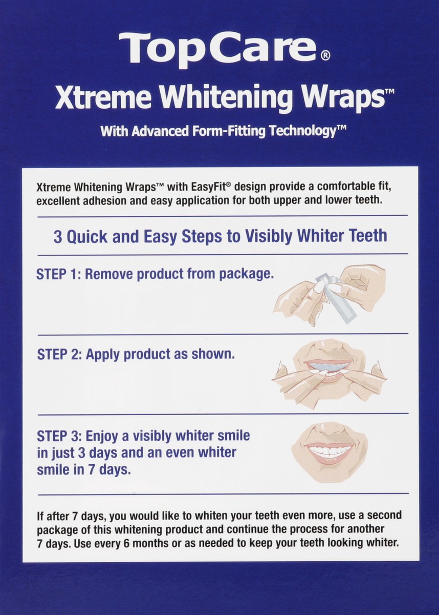 slide 6 of 6, TopCare Xtreme Whitening Wraps, 14 ct