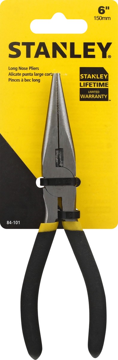 slide 7 of 8, Stanley 6 Inch Pliers Long Nose, 1 ct