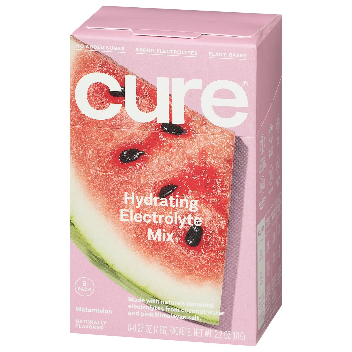 slide 7 of 11, CÜRE Hydrating Watermelon Electrolyte Mix 8 - 0.27 oz Packets, 8 ct