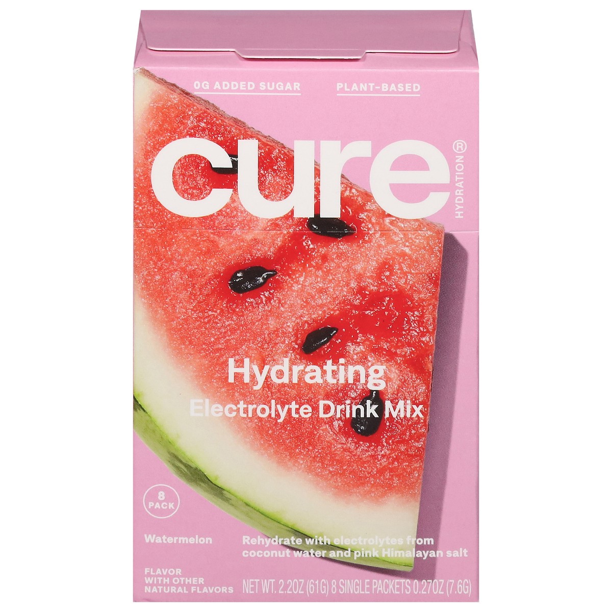 slide 1 of 11, CÜRE Hydrating Watermelon Electrolyte Mix 8 - 0.27 oz Packets, 8 ct
