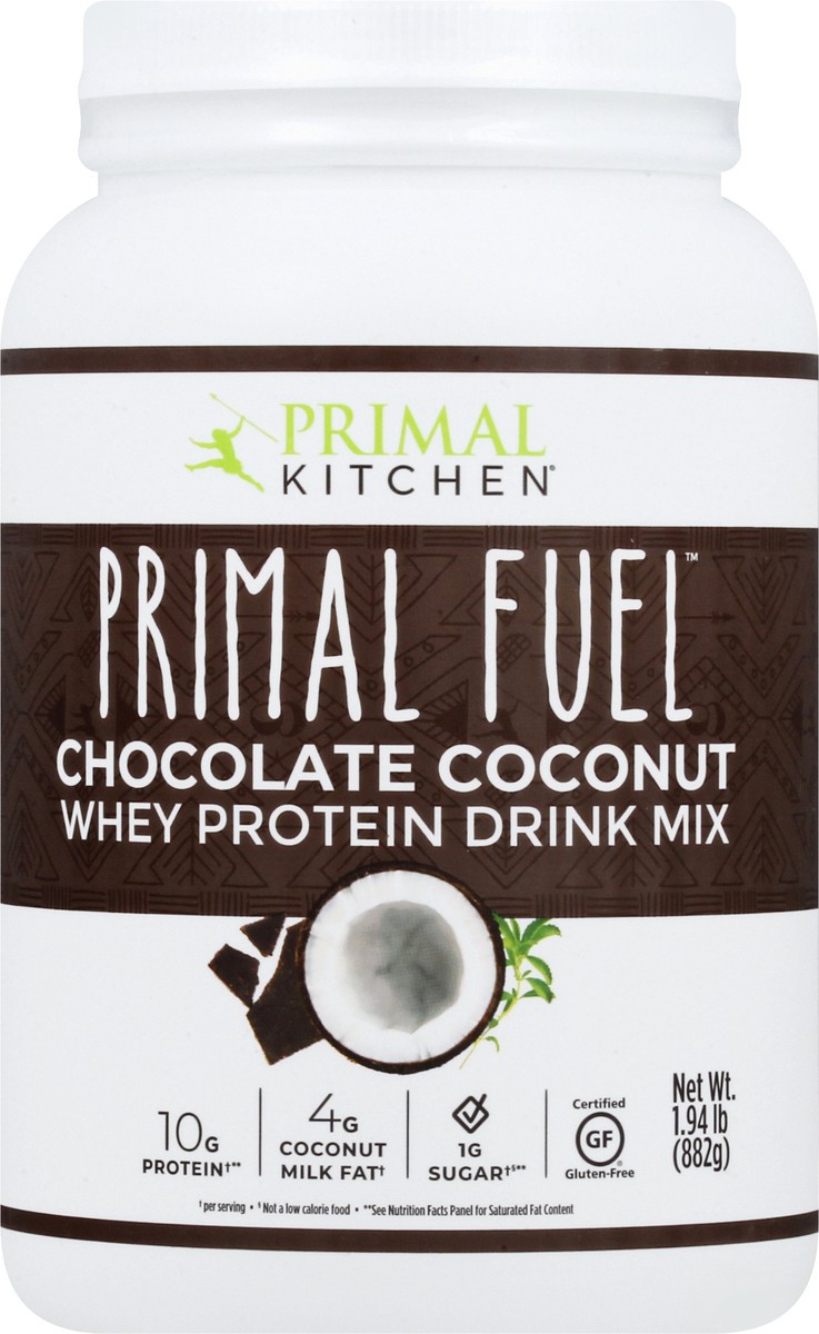 slide 2 of 12, Primal Kitchen Primal Fuel Whey Protein Chocolate Coconut Drink Mix 1.94 lb, 1.94 lb