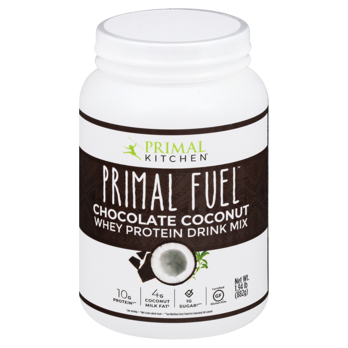 slide 1 of 12, Primal Kitchen Primal Fuel Whey Protein Chocolate Coconut Drink Mix 1.94 lb, 1.94 lb