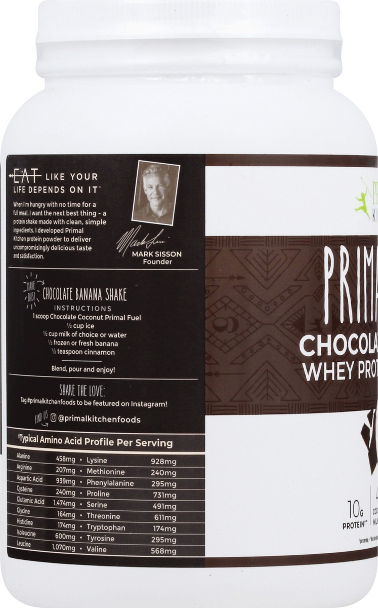 slide 11 of 12, Primal Kitchen Primal Fuel Whey Protein Chocolate Coconut Drink Mix 1.94 lb, 1.94 lb