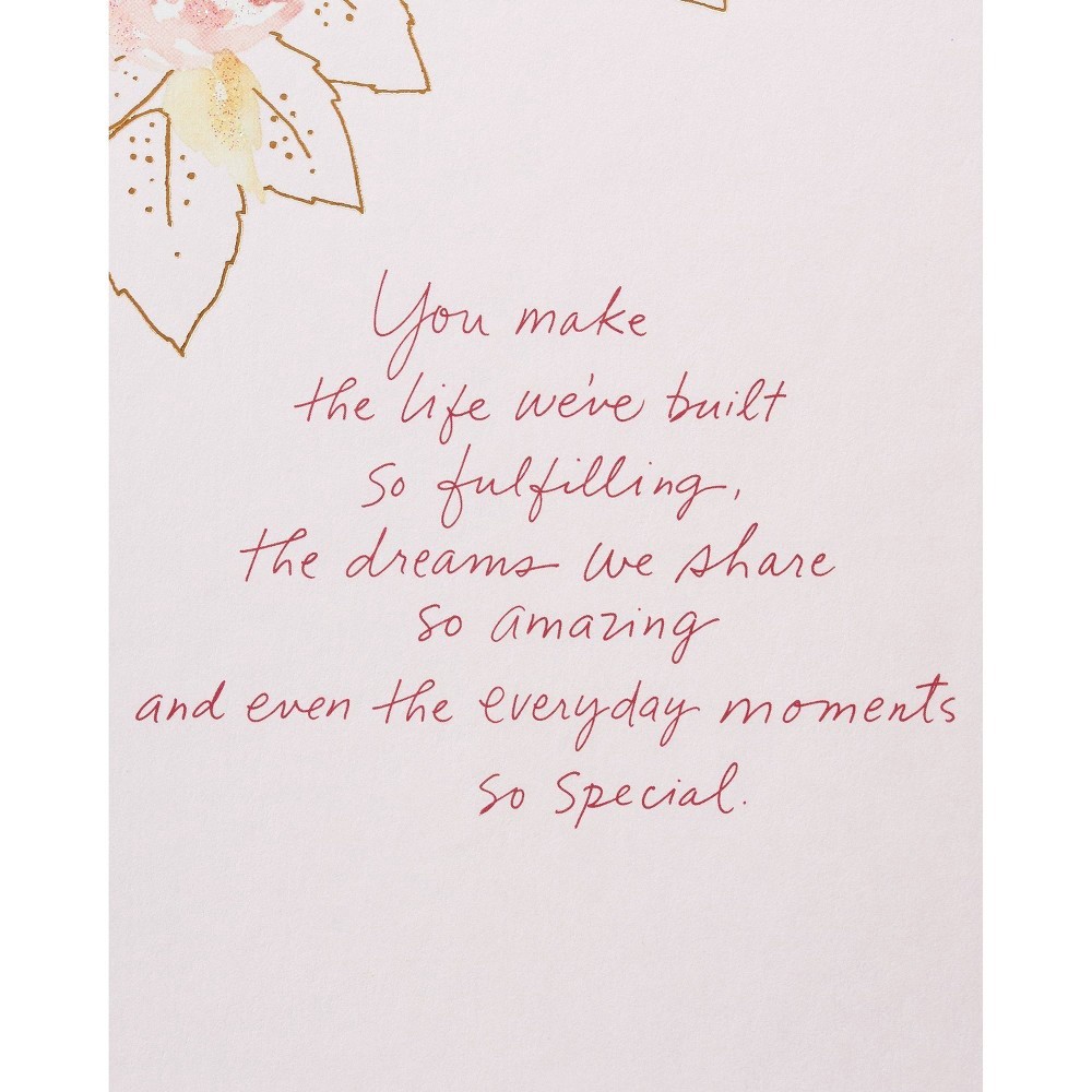 slide 3 of 5, American Greetings Valentine's Day Card for Wife (Floral), 1 ct