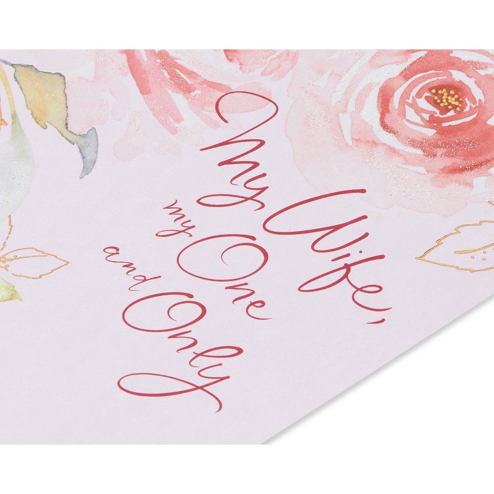 slide 5 of 5, American Greetings Valentine's Day Card for Wife (Floral), 1 ct