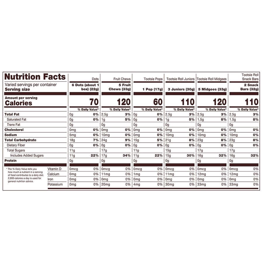 slide 3 of 5, Tootsie Roll Child's Play Mixed Halloween Candy, Tootsie Roll, Dots, Large Variety Bag, 43.2 oz