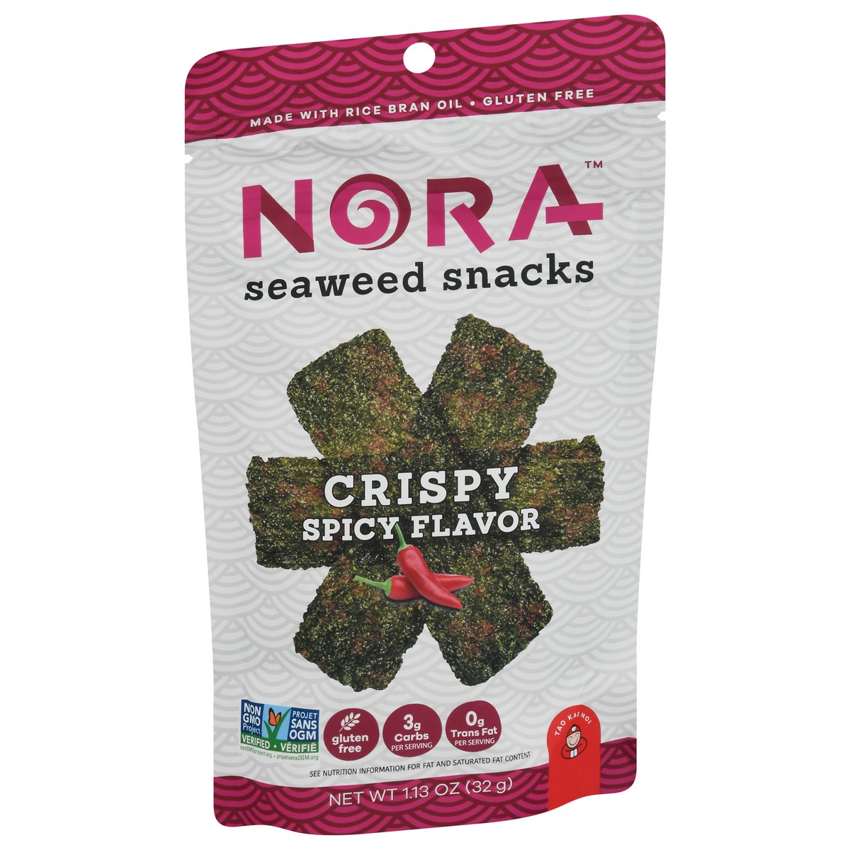 slide 7 of 9, Nora Snacks Crispy Spicy Seaweed Snack, 1.13 oz