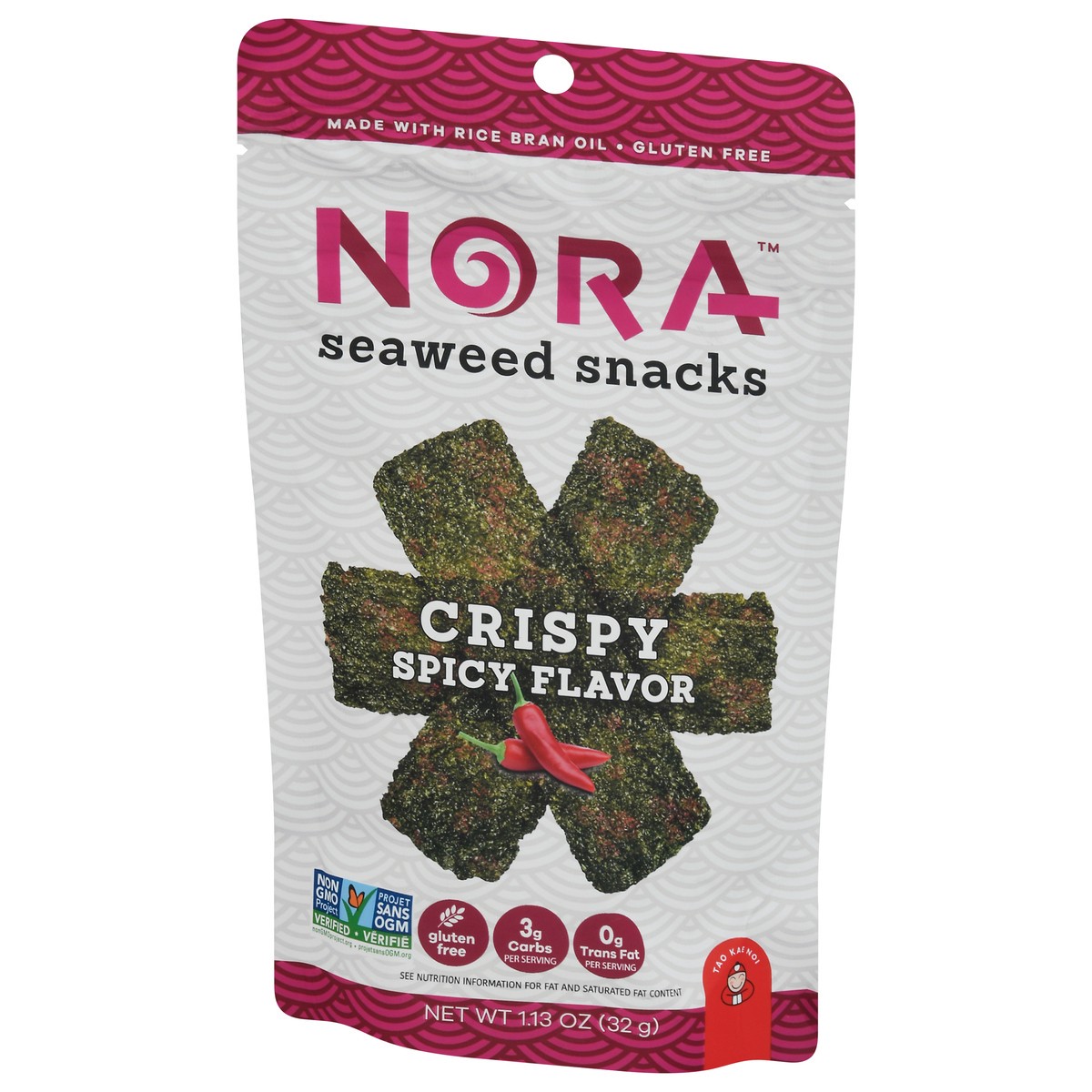 slide 6 of 9, Nora Snacks Crispy Spicy Seaweed Snack, 1.13 oz