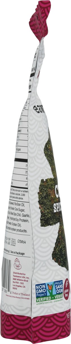 slide 3 of 9, Nora Snacks Crispy Spicy Seaweed Snack, 1.13 oz