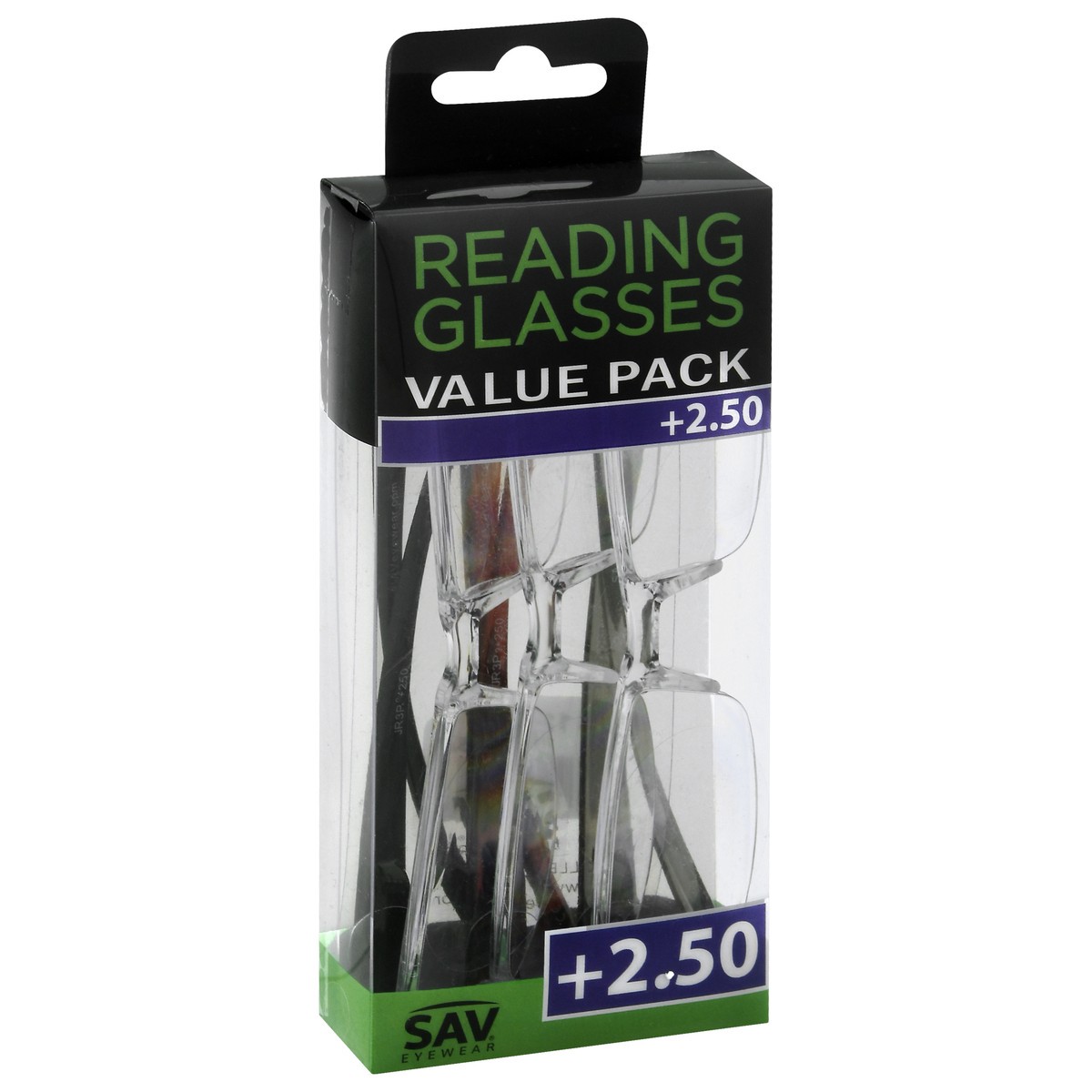 slide 2 of 10, Sav Value Pack +2.50 Reading Glasses 1 ea, 1 ct