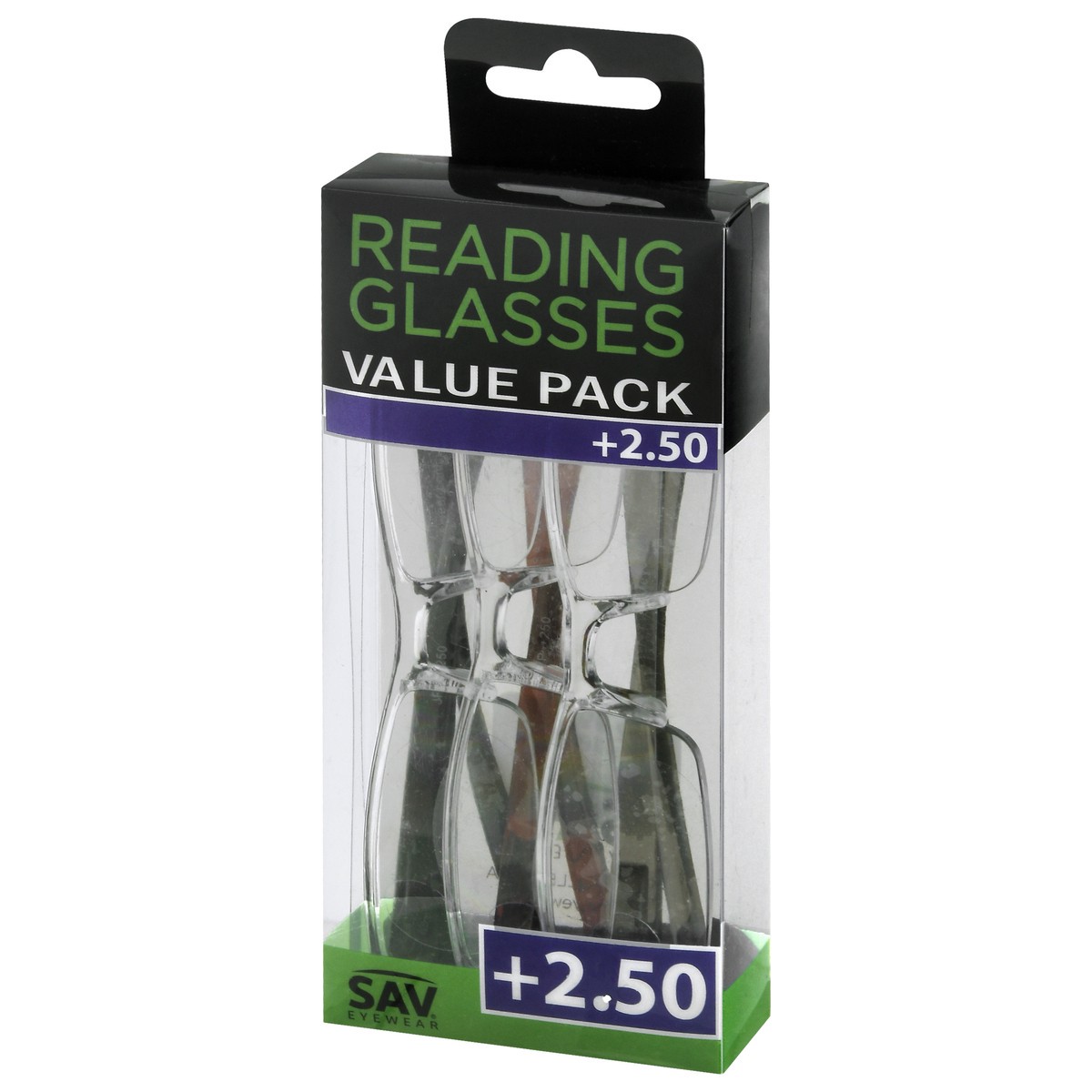 slide 5 of 10, Sav Value Pack +2.50 Reading Glasses 1 ea, 1 ct