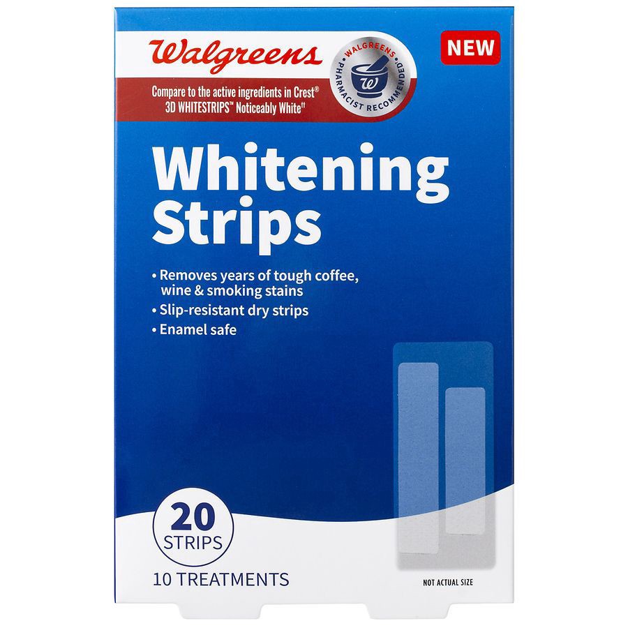 slide 1 of 5, Walgreens Noticeably White Teeth Whitening Strips, 20 ct