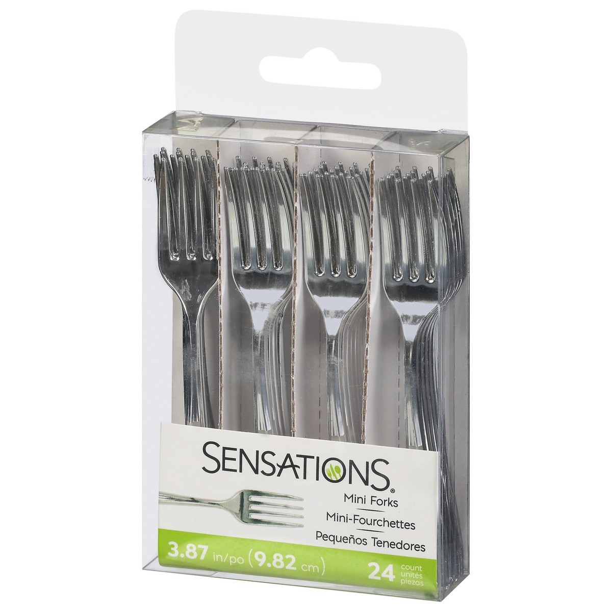 slide 4 of 9, Sensations Metallic Forks Mini 24 ea, 24 ct