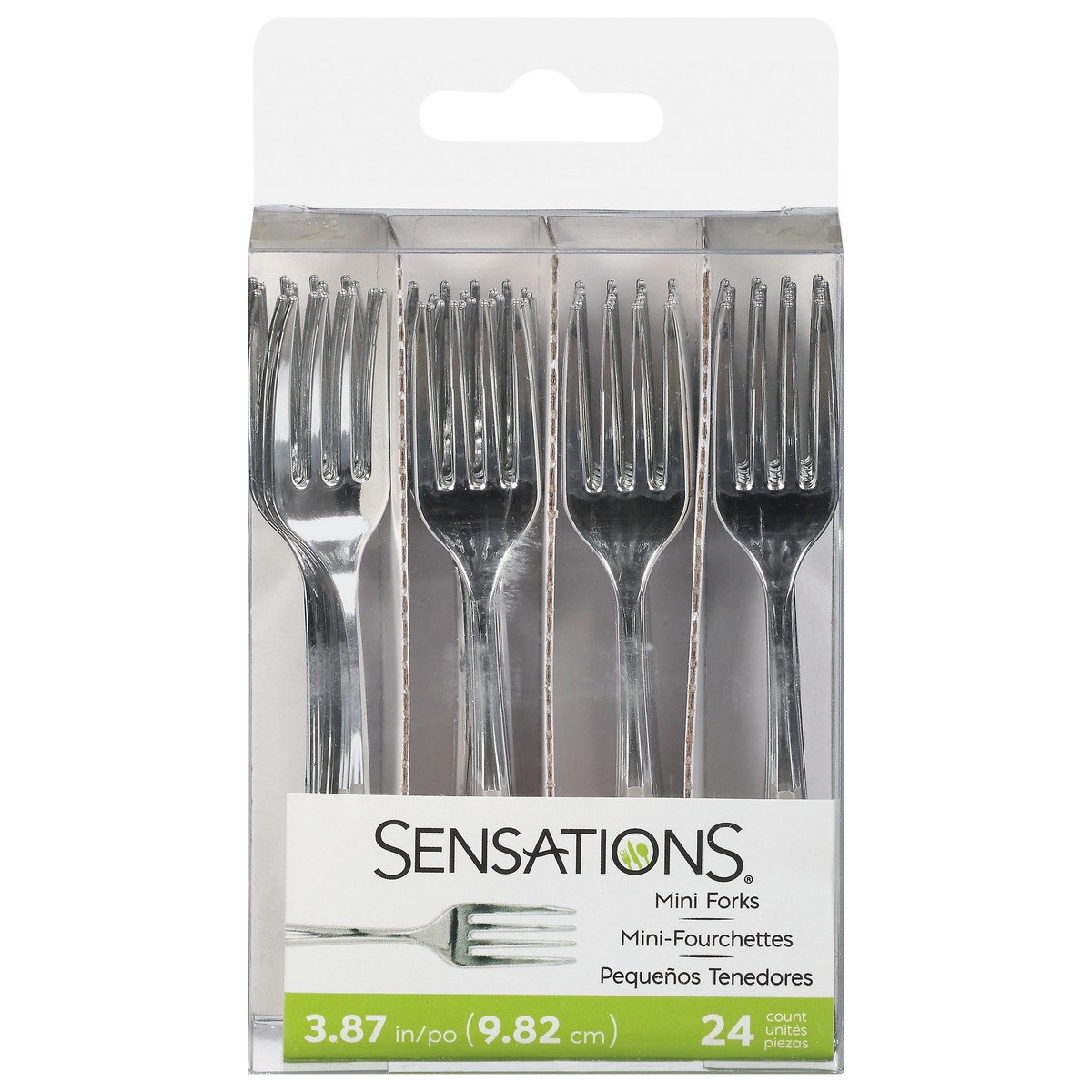 slide 1 of 9, Sensations Metallic Forks Mini 24 ea, 24 ct