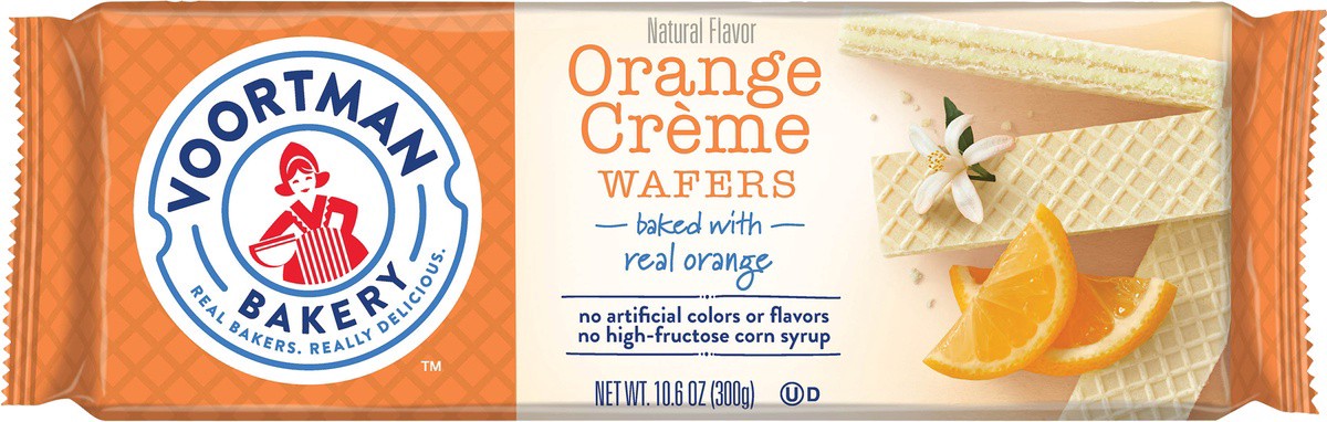 slide 9 of 9, VOORTMAN Bakery Orange Crème Wafers, 10.6 oz