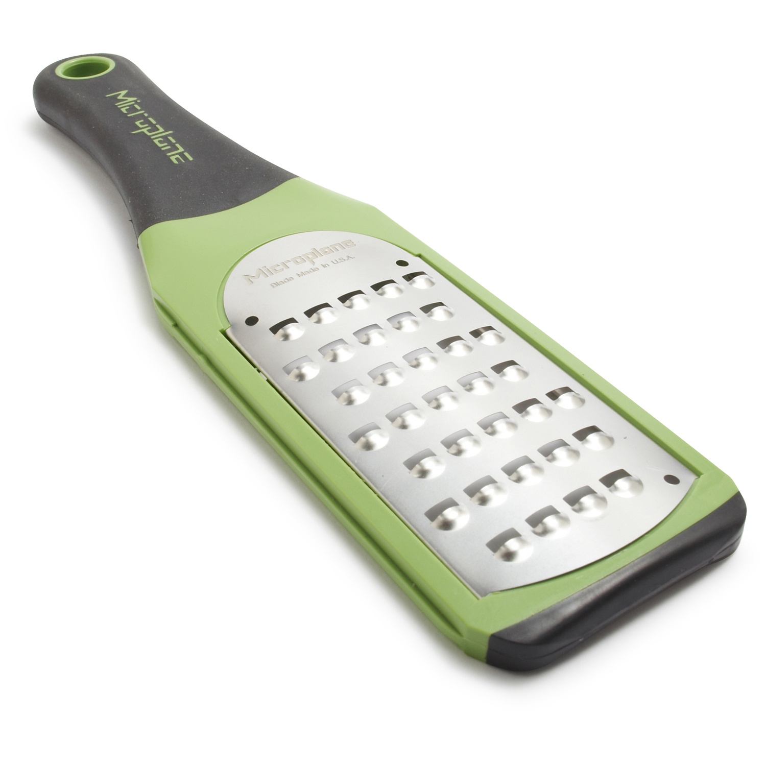 slide 1 of 1, Microplane Soft-Handle Extra-Coarse Grater, Green, 1 ct