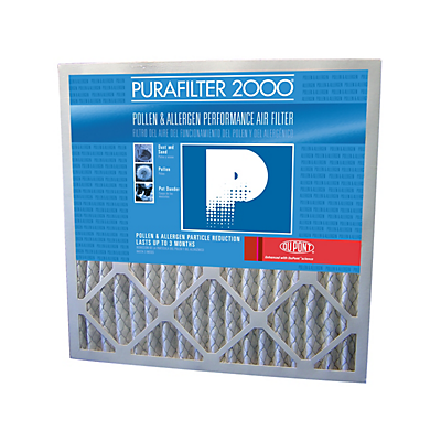 slide 1 of 1, Purafilter 2000 MERV 8 Blue Series Air Filter, 18 in x 24 in x 1 in