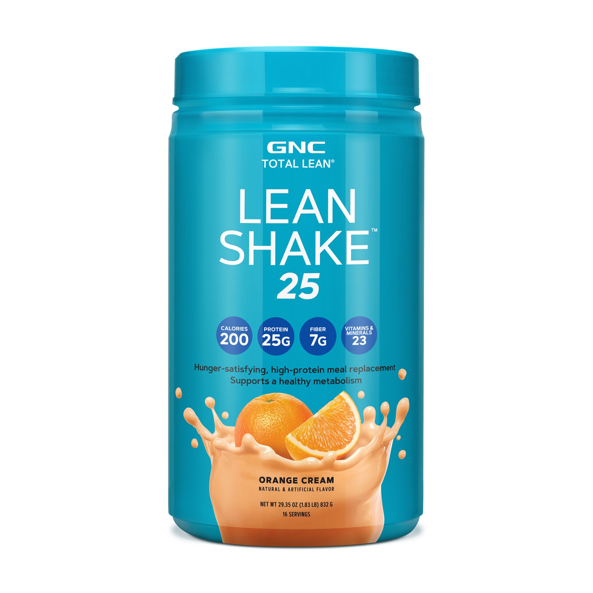 slide 1 of 1, GNC Total Lean Lean Shake 25 - Orange Cream (California Only), 1.83 lb