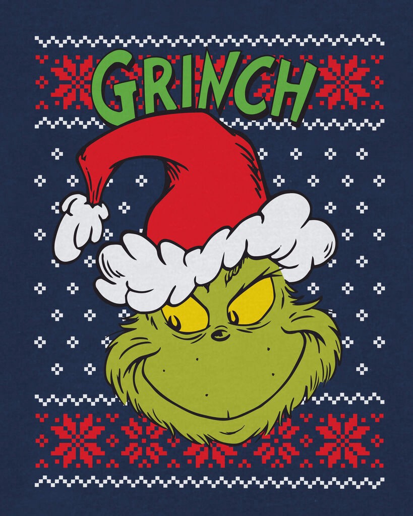 slide 2 of 2, Carter's Kid Grinch Christmas Pullover Navy 4, 1 ct