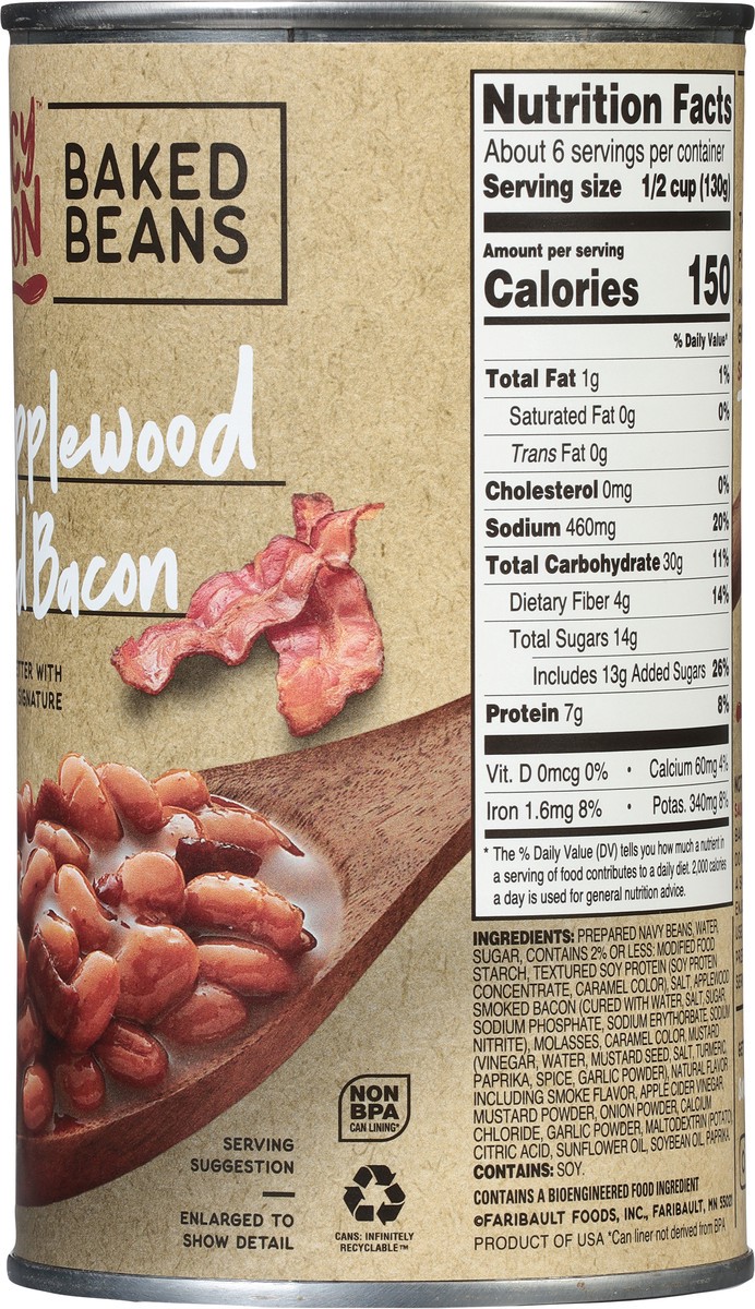 slide 12 of 14, Saucy Spoon Applewood Smoked Bacon Baked Beans 28 oz, 28 oz