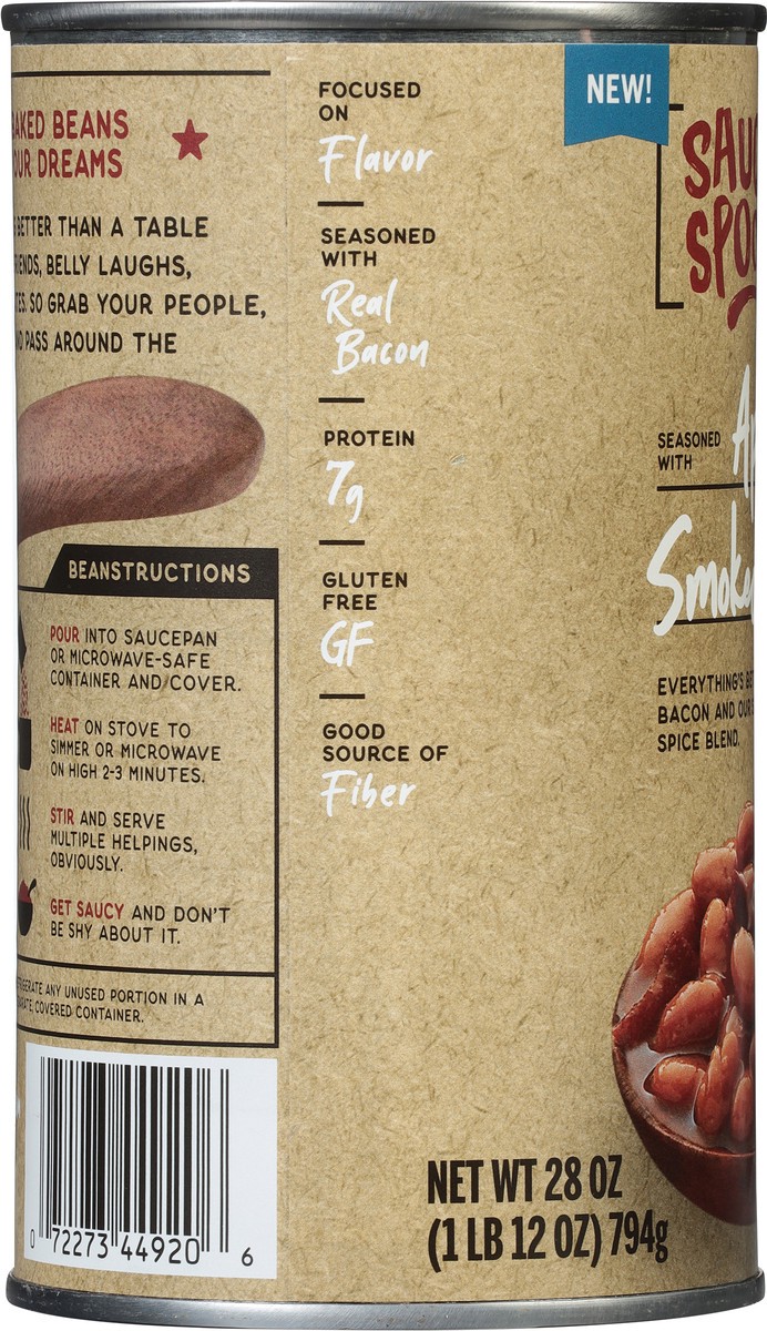 slide 14 of 14, Saucy Spoon Applewood Smoked Bacon Baked Beans 28 oz, 28 oz