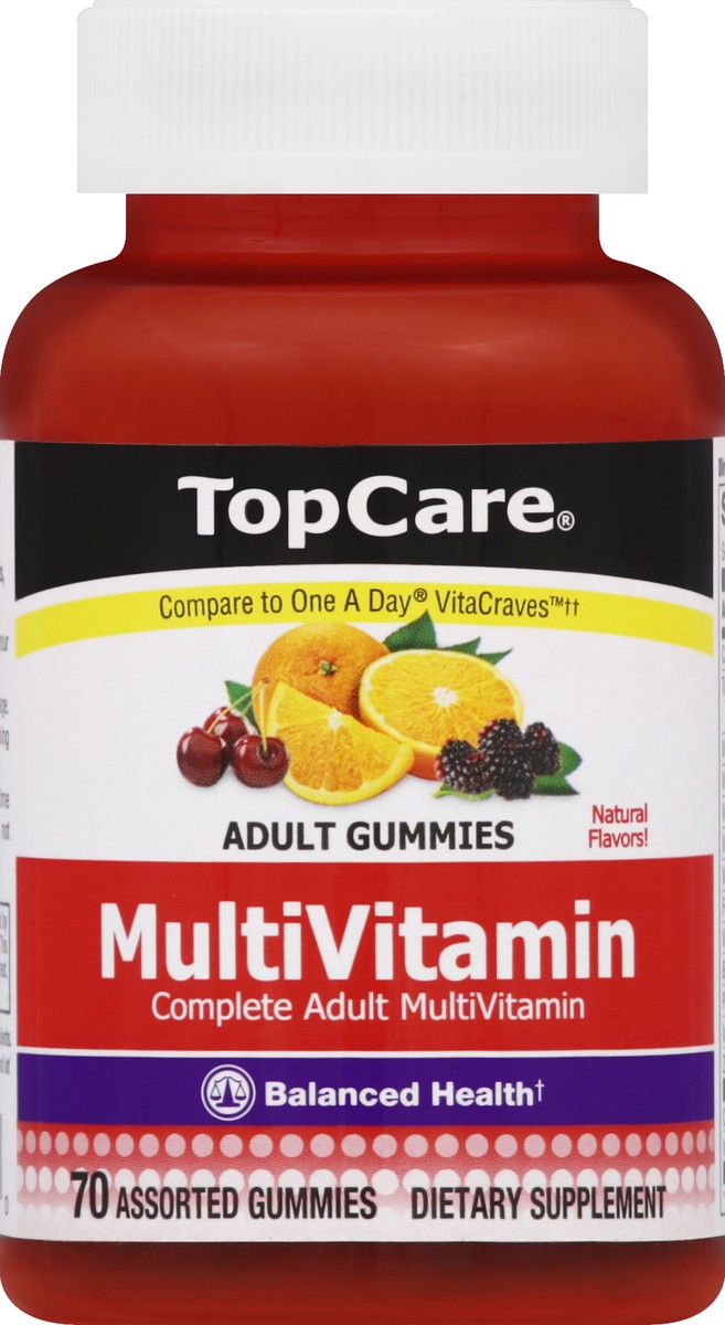 slide 3 of 6, TopCare Multivitamin Gummy, 70 ct