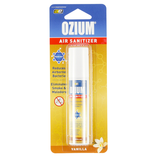 slide 1 of 1, Ozium Glycol-Ized Professional Air Sanitizer / Freshener Vanilla Scent Aerosol, 0.8 oz