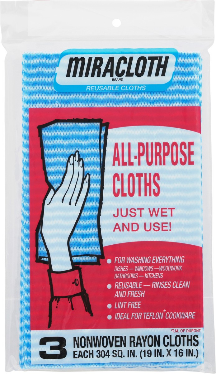 slide 4 of 9, Miracloth All-Purpose Cloths, Reusable, 3 ct