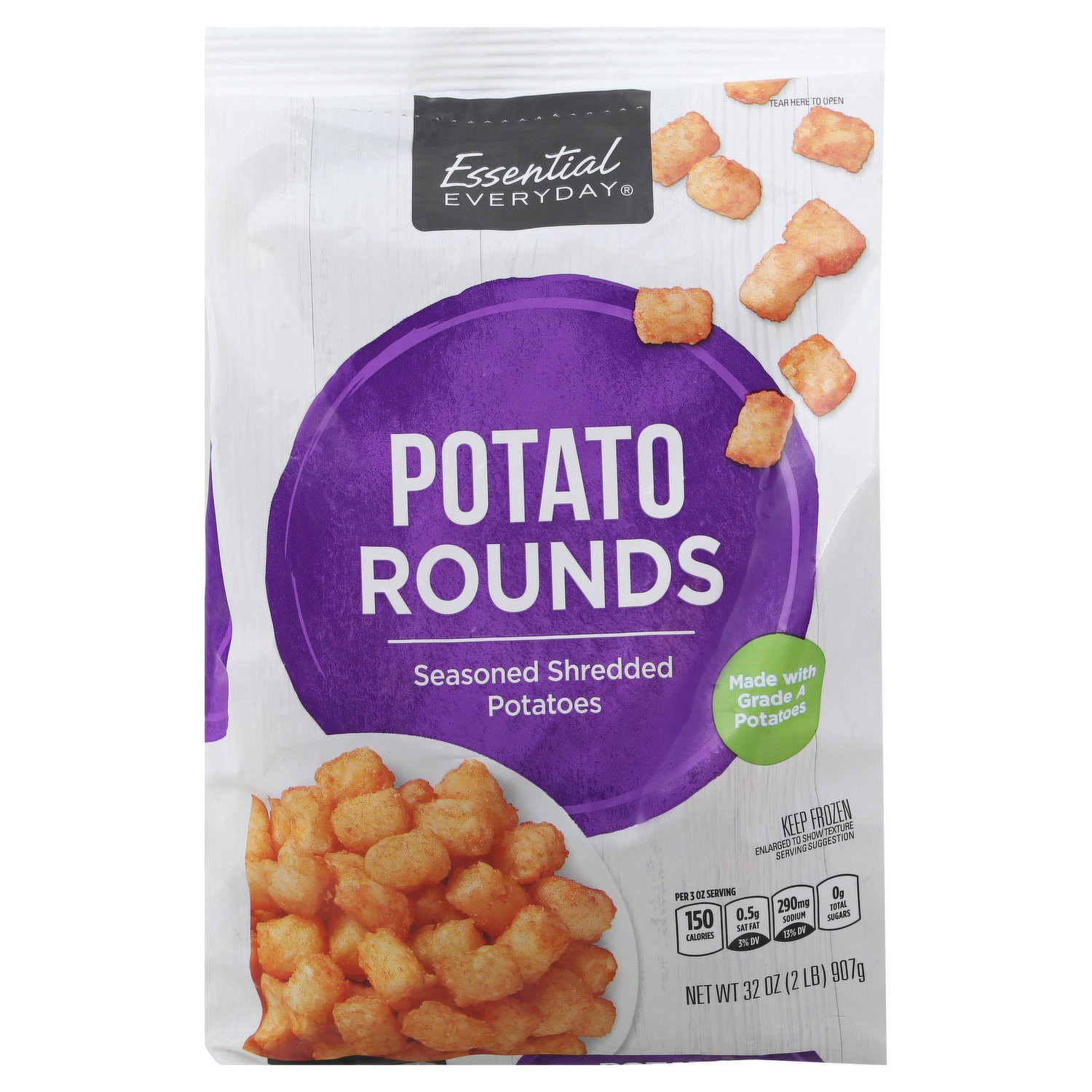 slide 1 of 1, Ee Potato Rounds, 32 oz