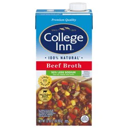 College Inn 50% Less Sodium Beef Broth 32 oz. Carton
