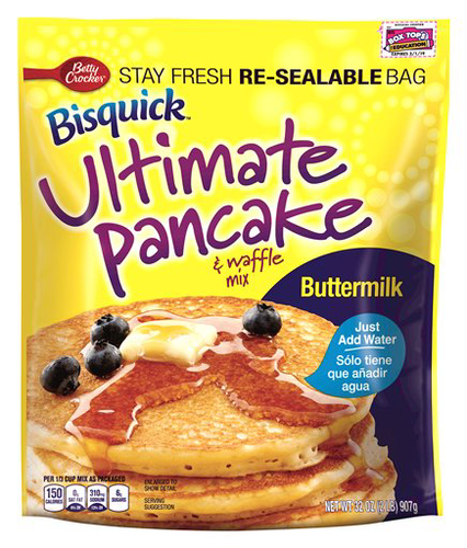 slide 1 of 1, Bisquick Buttermilk Ultimate Pancake & Waffle Mix, 32 oz