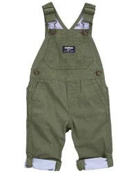 Oshkosh Baby Solid Canvas Overalls - Green Green 18M