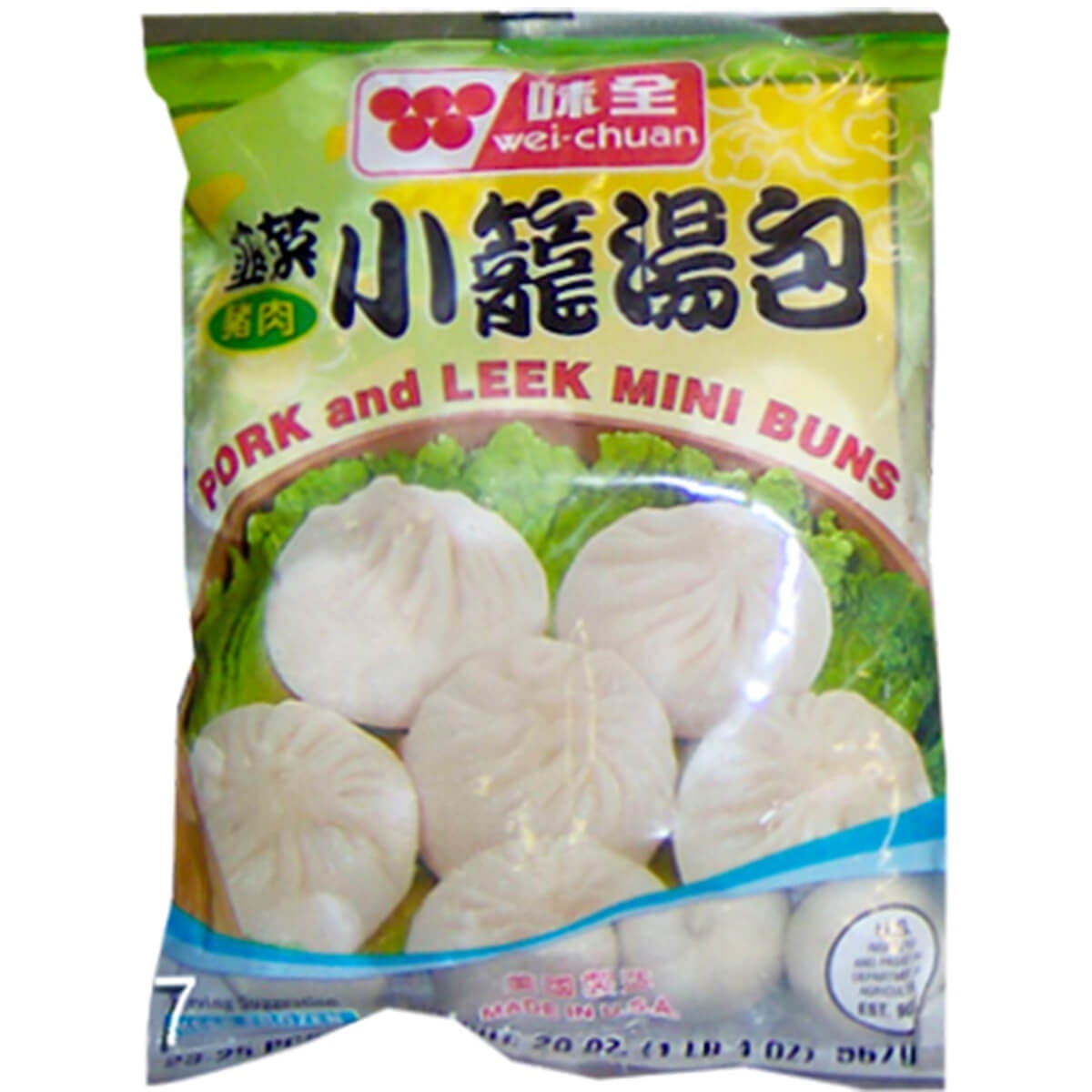 slide 1 of 1, Wei-Chuan Pork and Leek Mini Buns, 20 oz