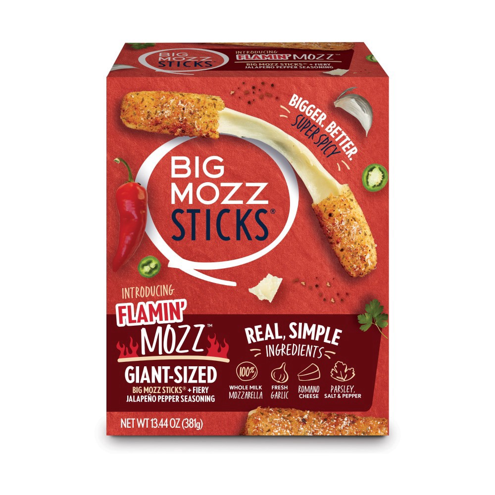 slide 1 of 4, Big Mozz Flamin Mozz Sticks, 13.44 oz