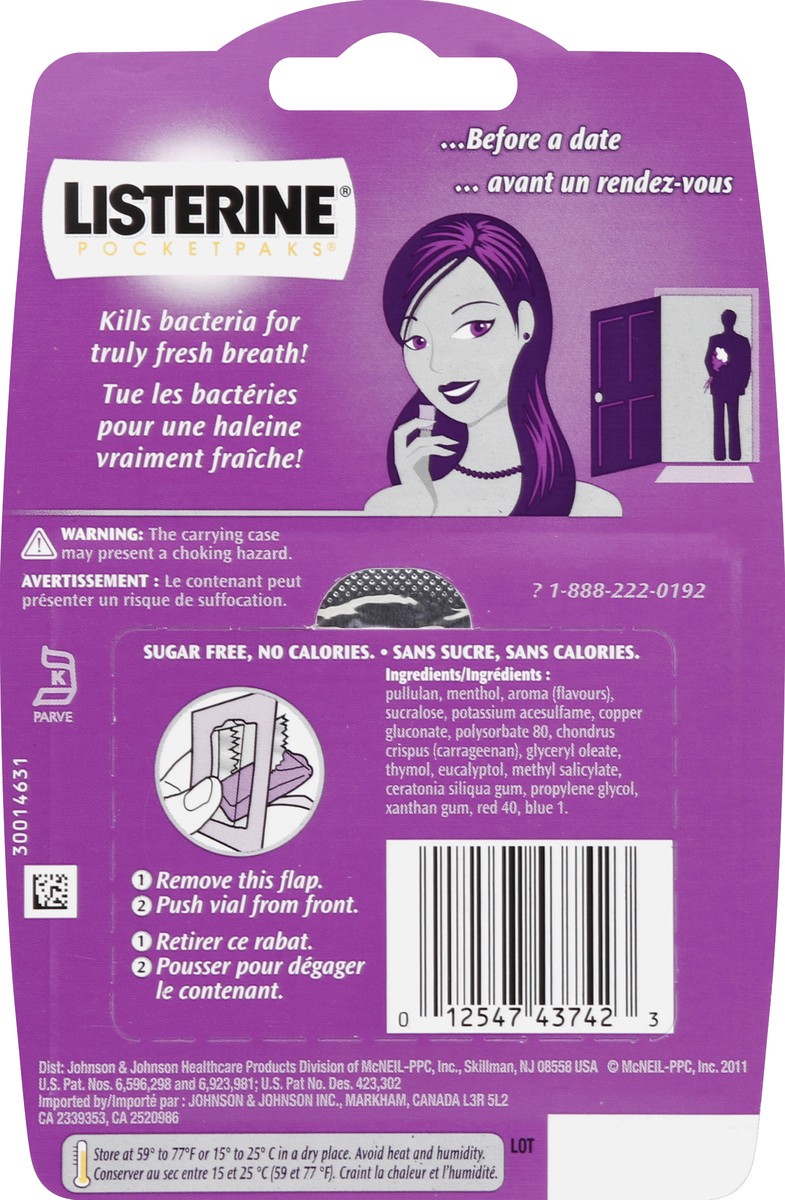 slide 5 of 6, Listerine Breath Strips 3 ea, 3 ct