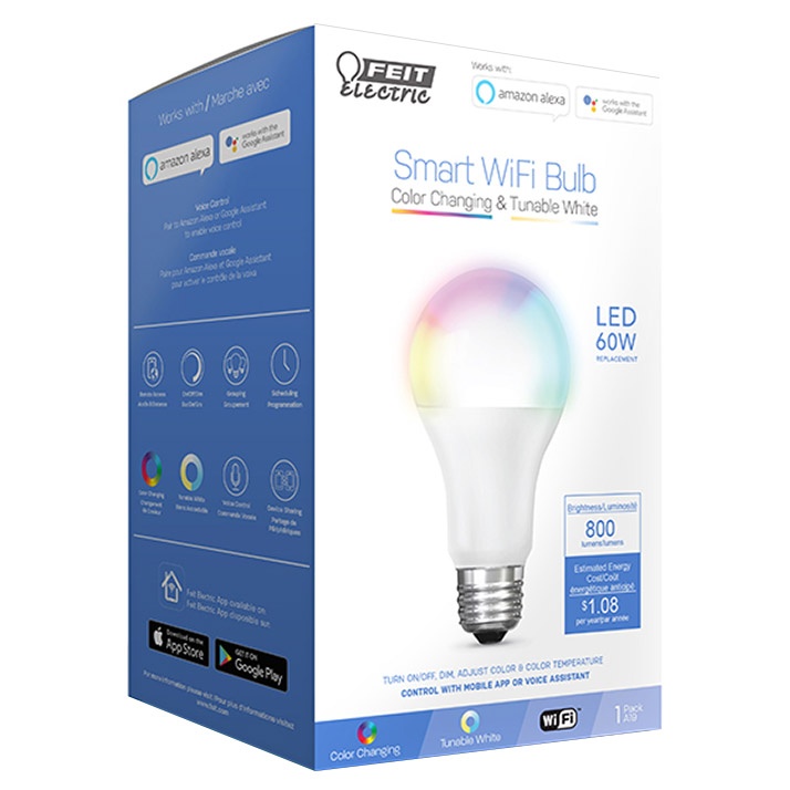 slide 1 of 1, Feit Electric Company Feit Electric Wi-Fi Smart Bulb, 