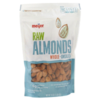 slide 25 of 29, Meijer Whole Unsalted Raw Roasted Almonds, 16 oz