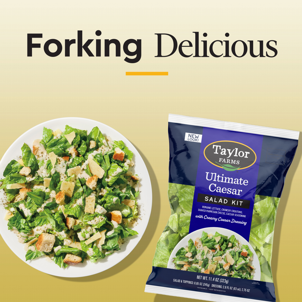 slide 8 of 13, Taylor Farms Ultimate Caesar Salad Kit, 11.4 oz