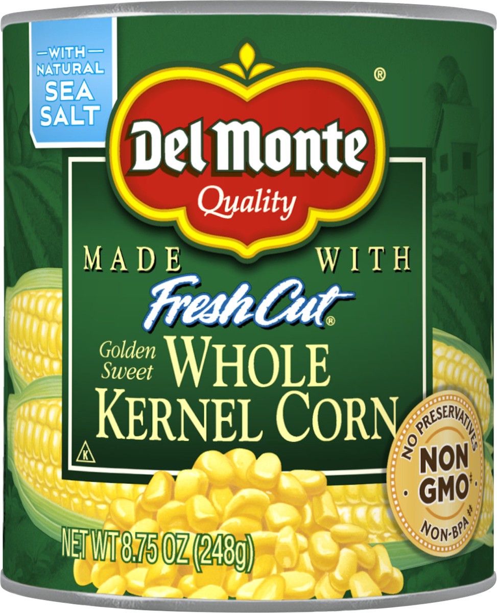 slide 2 of 4, Del Monte Fresh Cut Whole Golden Sweet Kernel Corn 8.75 oz Can, 8.75 oz