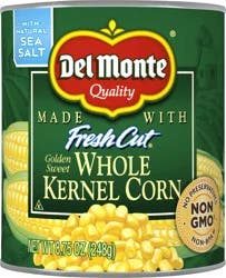 Del Monte Fresh Cut Whole Golden Sweet Kernel Corn 8.75 oz Can
