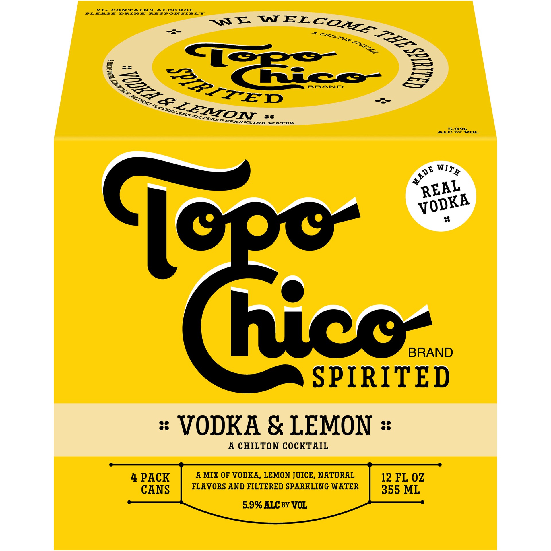 slide 2 of 5, Topo Chico Cocktail, Vodka & Lemon, 12 fl oz
