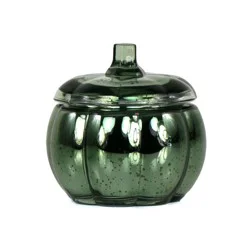 Holiday Home Glass Pumpkin Candle - Sage