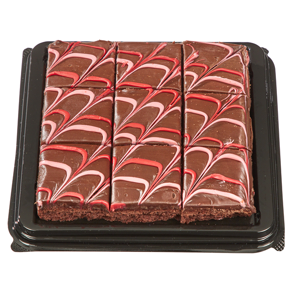 slide 13 of 13, FRESH FROM MEIJER Meijer Valentine Brownie, Pink and Red icing drizzle /, 9 ct; 13 oz