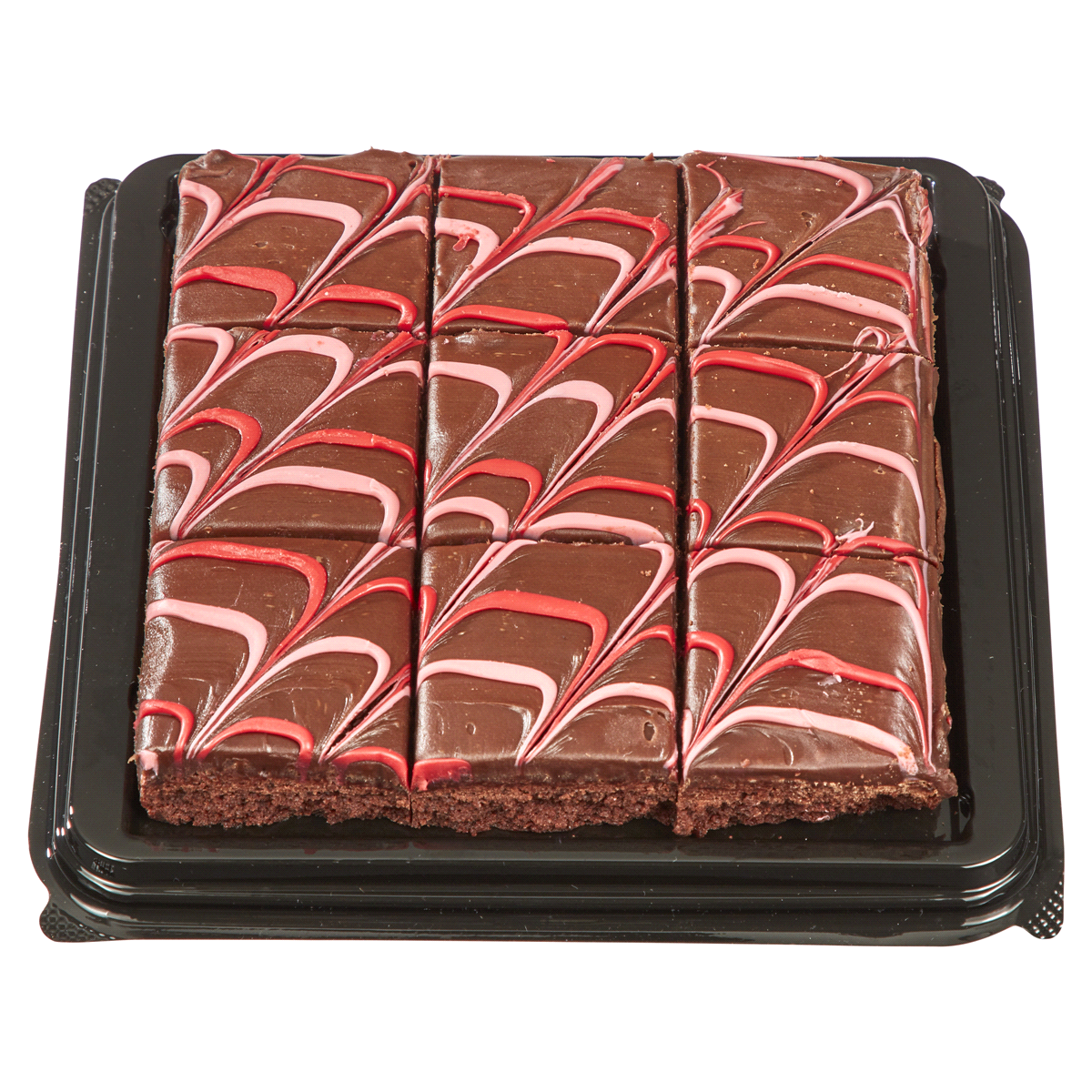 slide 4 of 13, FRESH FROM MEIJER Meijer Valentine Brownie, Pink and Red icing drizzle /, 9 ct; 13 oz