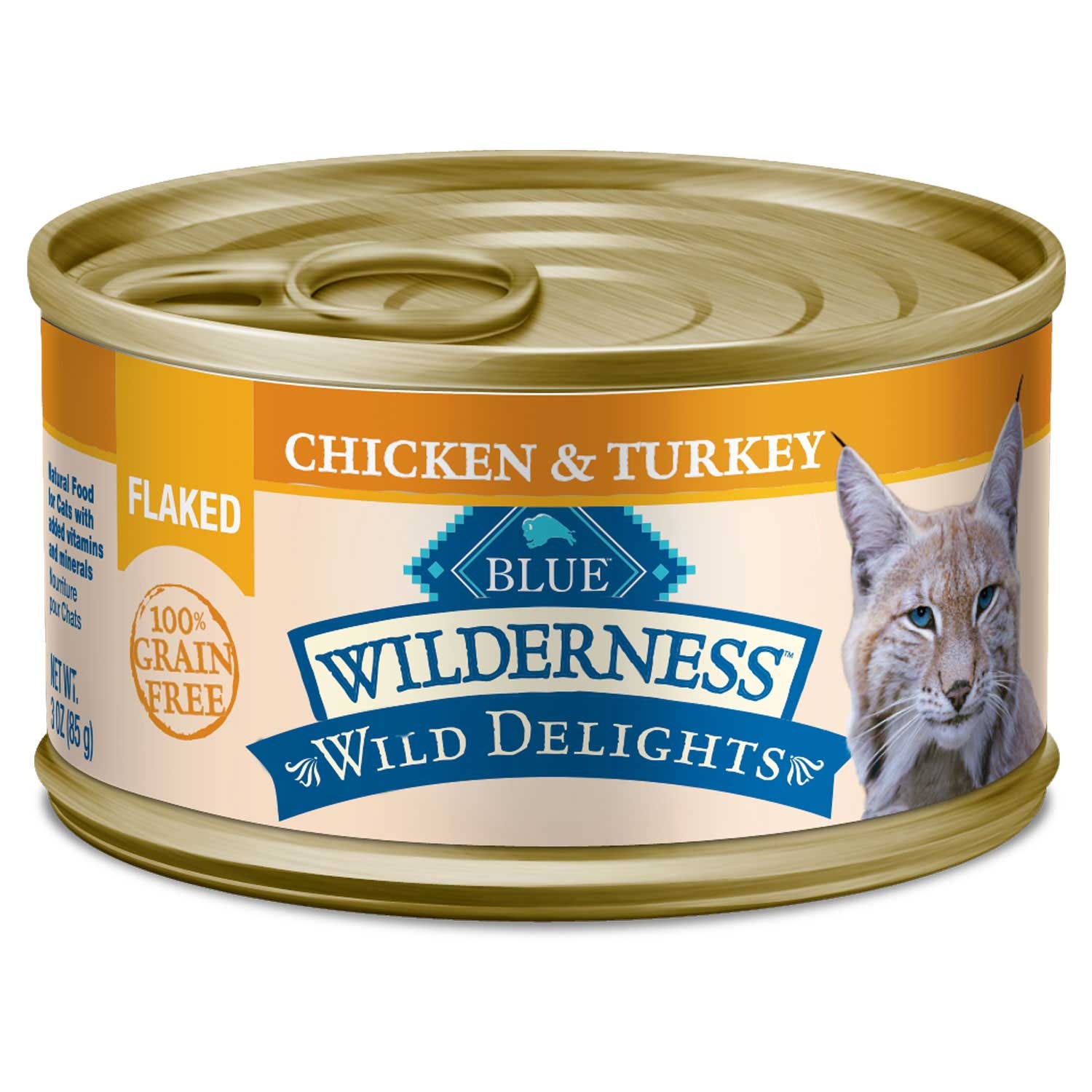 slide 1 of 1, Blue Buffalo Wilderness Wild Delights Chicken & Turkey in Gravy Canned Adult Cat Food, 3 oz