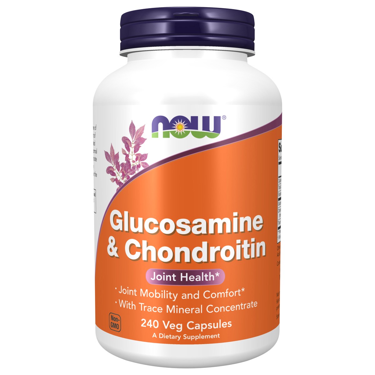 slide 1 of 4, NOW Glucosamine & Chondroitin with Trace Minerals - 240 Veg Capsules, 1 ct