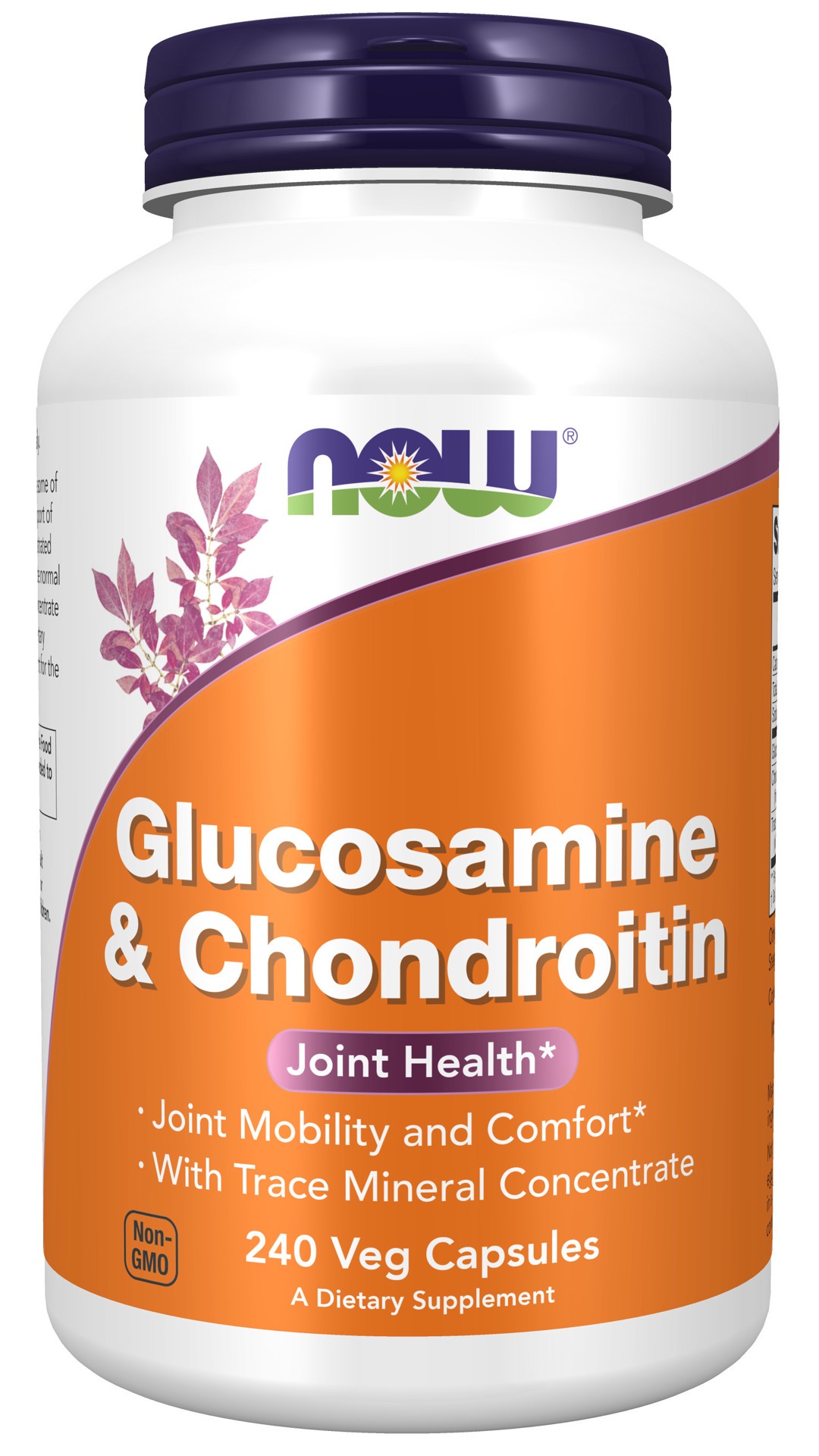 slide 1 of 4, NOW Glucosamine & Chondroitin with Trace Minerals - 240 Veg Capsules, 240 ct