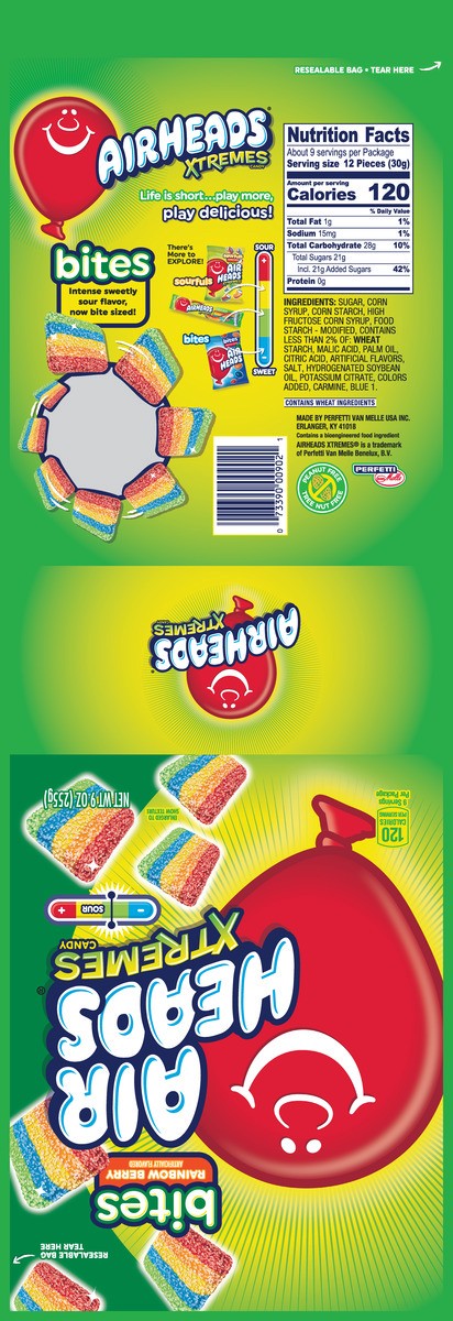 slide 3 of 7, Airheads Xtreme Rainbow Berry Bites Candy - 9oz, 9 oz