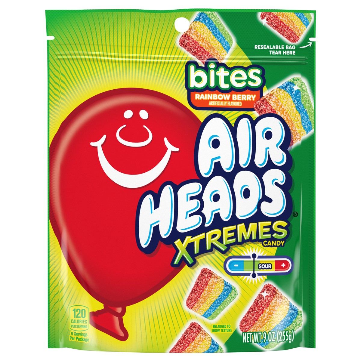 slide 1 of 7, Airheads Xtreme Rainbow Berry Bites Candy - 9oz, 9 oz