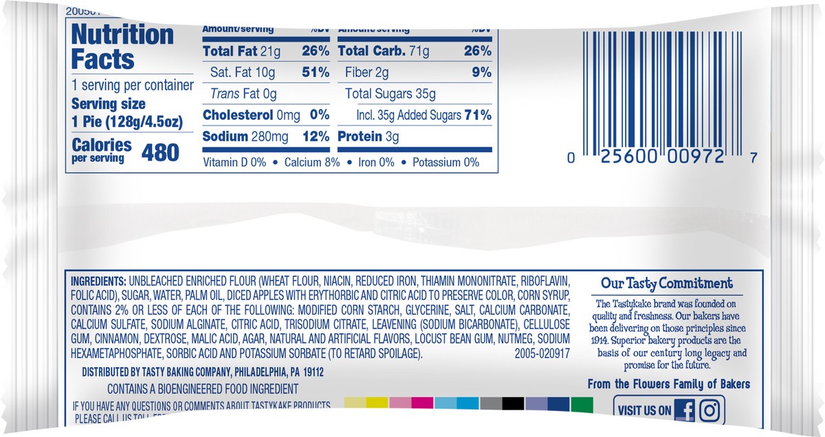 slide 9 of 10, Tastykake Glazed Apple Pie, Individually Wrapped Snack Pie, 4.5 oz, 4.5 oz